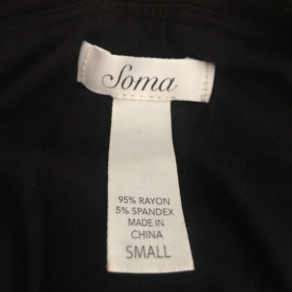 Sm SOMA Black Sleeveless Soft Jersey V-neck Dress - Picture 4 of 4